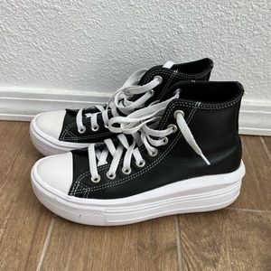 Converse Chuck Taylor leather All Star Move High Top Platform Sneaker